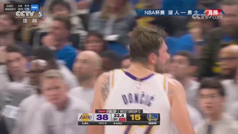 [CCTV全场集锦]🏀NBA杯-勇士25分逆转大胜复仇湖人 库里31+6 东契奇37+7